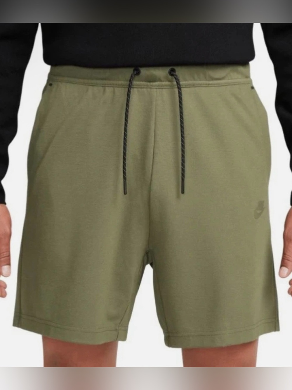 Mens Nike Sportswear Tech Fleece Lightweight Shorts - Olive Green Size Medium